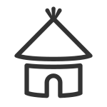 Palm Branches Roof SVG Icon